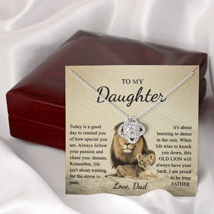 "To my daughter, love dad" Necklace