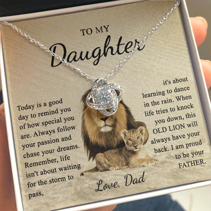 "To my daughter, love dad" Necklace