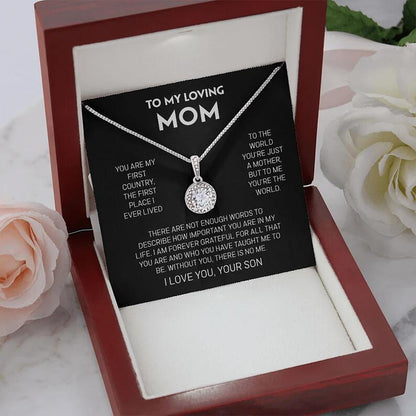 "To my loving mom" Necklace