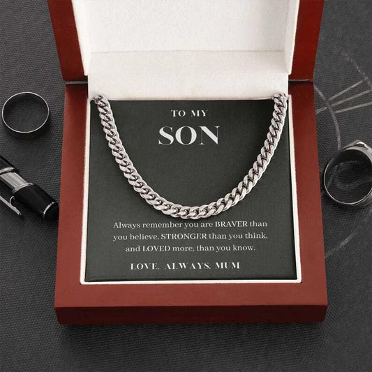 "To my son. Love always. Mum" Necklace