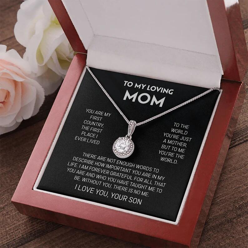 "To my loving mom" Necklace