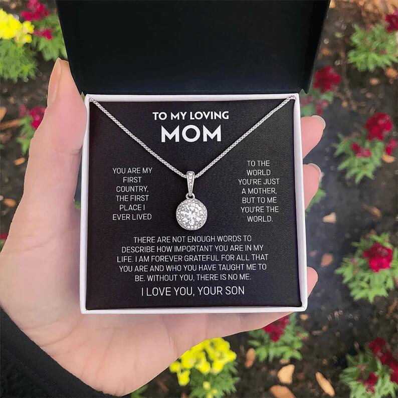 "To my loving mom" Necklace