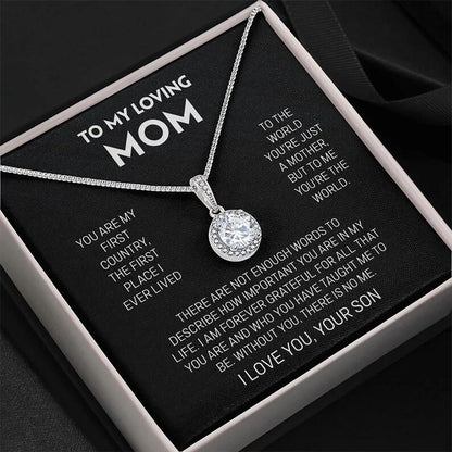 "To my loving mom" Necklace